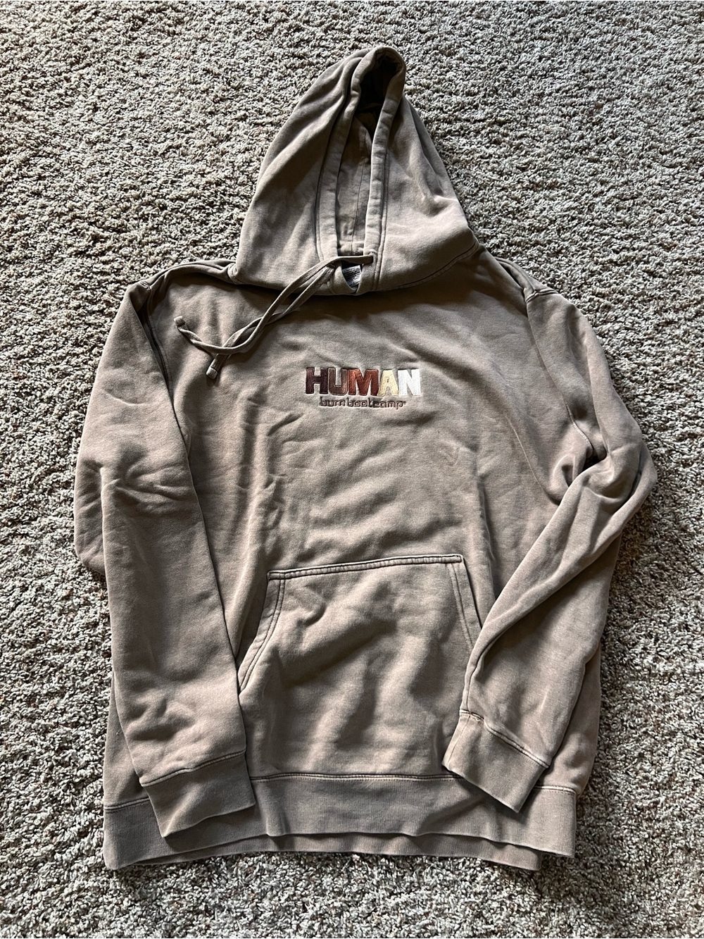 Burn Boot Camp HUMAN Made Brown Pullover Hoodie